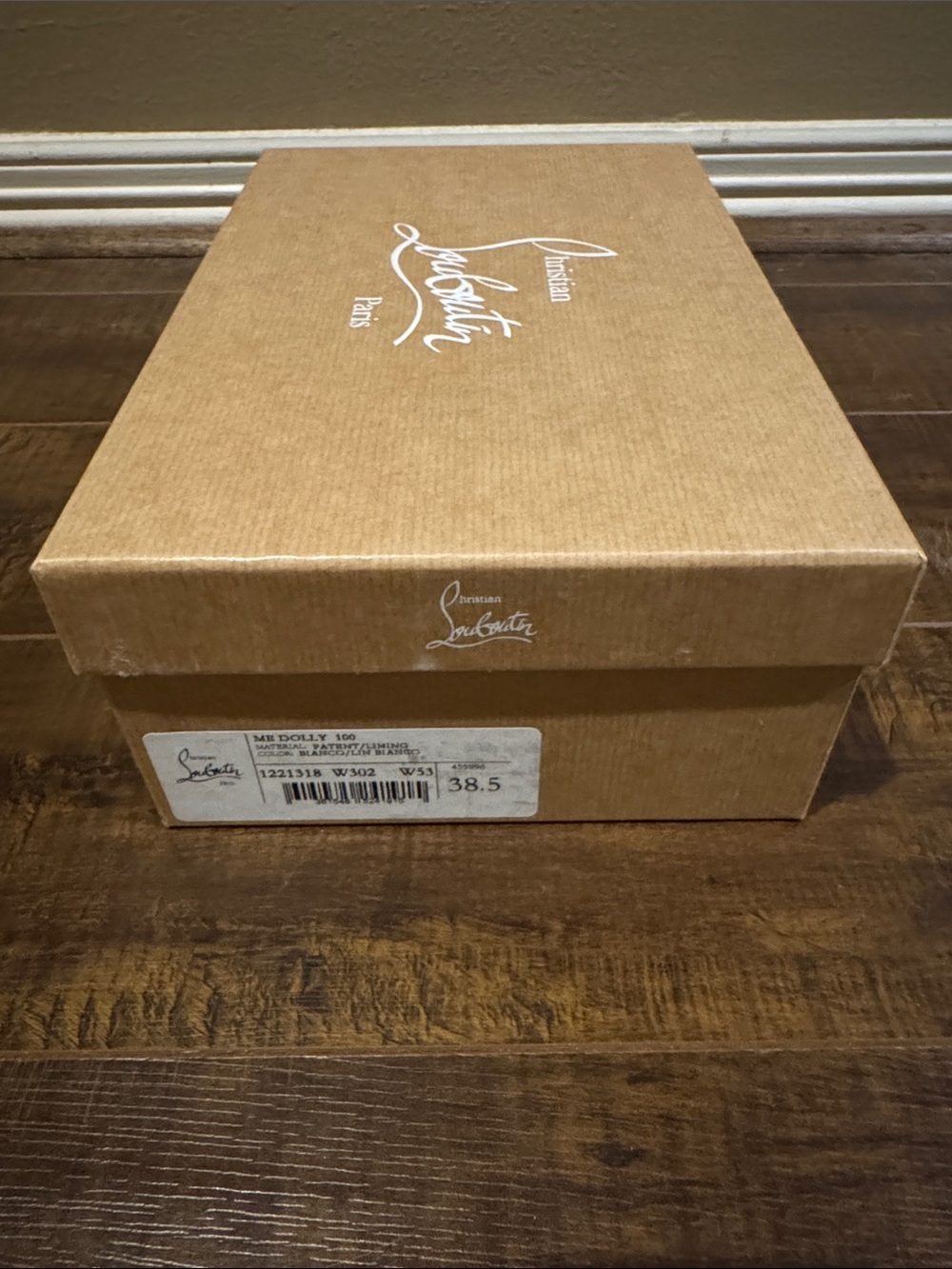 Christian Louboutin Tan Cardboard Shoe Box with Logo